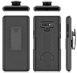 FÜR SAMSUNG GALAXY HOLSTERS - HARTSCHWARZ COMBO STICKSTAND HÜLLE COVER GÜRTELCLIP - Bild 1 von 68