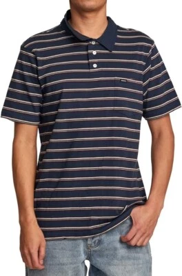 Camisa Polo RVCA Para Hombre S/S RAYA CASSADY - MDY Talla Pequeña - NUEVA CON ETIQUETAS ÚLTIMA IZQUIERDA Foto 1 de 4