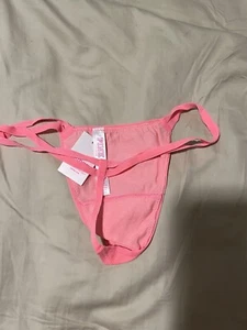 VTG VS double string thongs pink collection cheers size XS new - Picture 1 of 5
