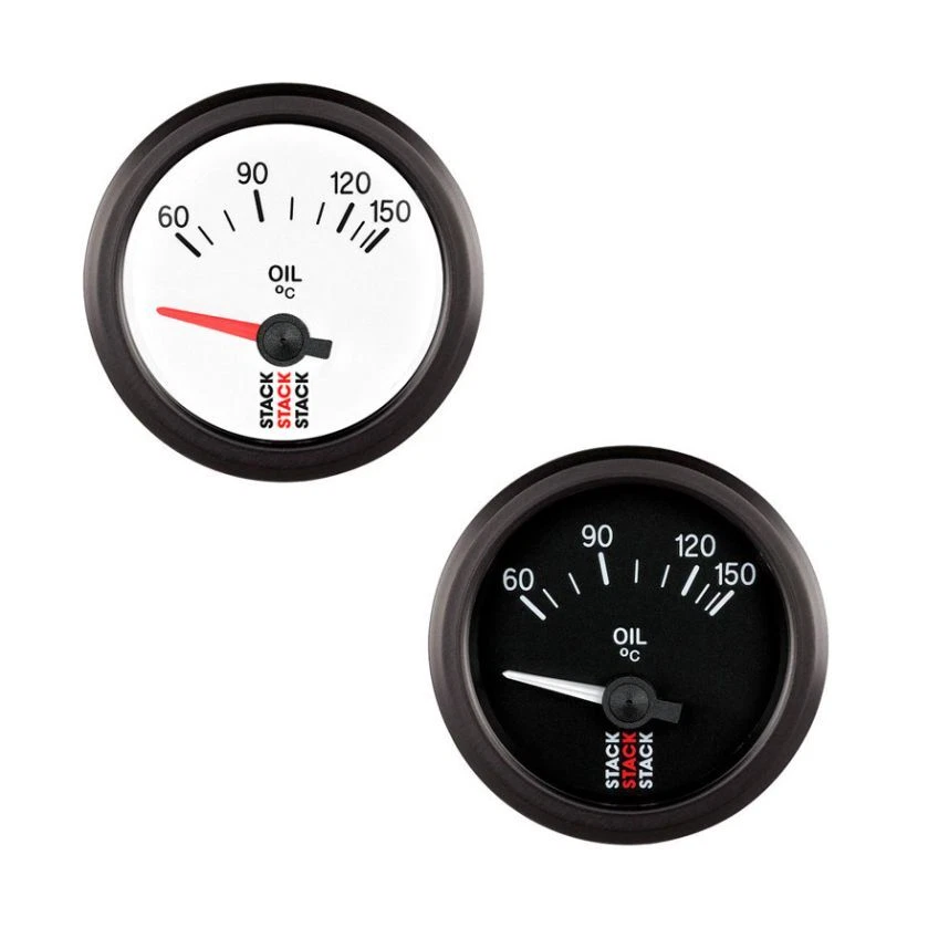 Stack Electrical Oil Temperature Gauge - White Dial Face - 60-150degree Degrees - Image 1 of 1