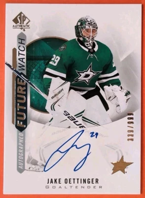 JAKE OETTINGER FUTURE WATCH 2020-21 SP AUTHENTIC AUTOGRAPH /999 ROOKIE #160 - Image 1 of 4