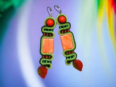 Ohrringe Technik soutache Kunsthandwerk  - Bild 1 von 4