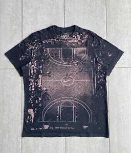 Nike The Nike Tee Basketball Court Print T-Shirt XL Black Graphic Rare - Picture 1 of 12