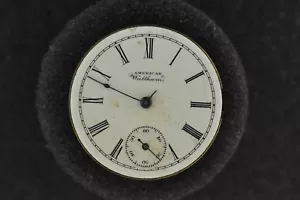 VINTAGE 0 SIZE "SEASIDE" GRADE WALTHAM POCKETWATCH MOVEMENT - NOT RUNNING - Picture 1 of 2