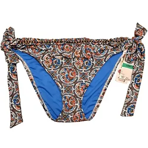 NEU Lucky Brand Swim Bikinihose Paisley Größe L Rüschen Boho - Bild 1 von 11