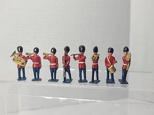 8 Crescent Toys Queen's Guard Marching Band Hollow Cast Lead Soldiers Painted