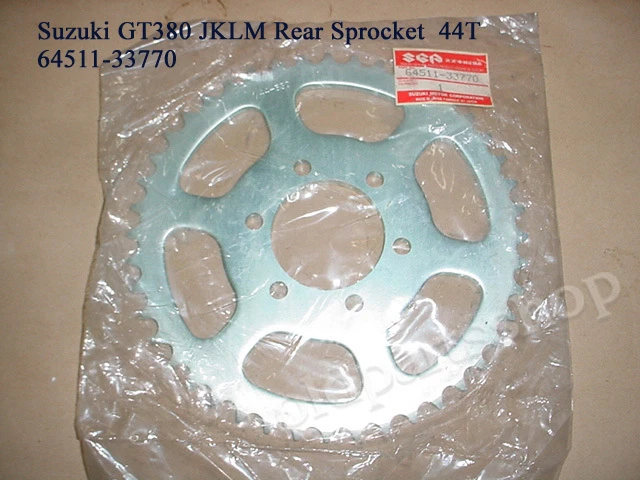 Suzuki GT380 GT550 Rear Sprocket 44T NOS GS400 GS425 GS450 SPROCKET 64511-33700 Foto 1 de 1