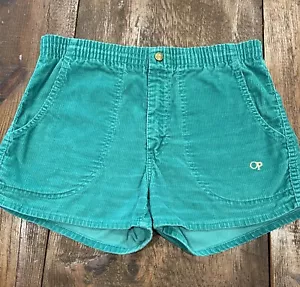 Pantalones Cortos De Colección Ocean Pacific Para Mujer Montabert Pana Verde Bolsillo Redondeado Años 70/80’s - Imagen 1 de 11