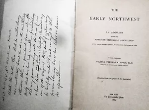 1889 The early Northwest: an address... by William Frederick Poole. [US History] - Imagen 1 de 9