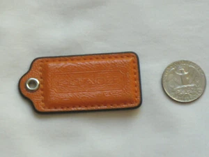 Vtg Coach Genuine Leather Key FOB Bag Charm Key Chain Hangtag Tag EXCELLENT - Picture 1 of 2