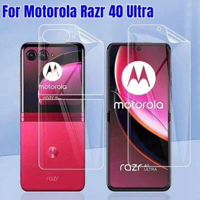 For Motorola Razr 40 Ultra Screen Protector Front Back Clear Soft Hydrogel Film - Image 1 of 4