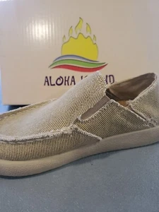 Aloha Island Nolan Childrens Boys  Size 11 W Tan Beach ,lounge Shoes - Picture 1 of 8