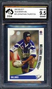 CGA 9.5 - 2003 Canterbury Bulldogs NRL Rookie Graded Card - Johnathan Thurston - Bild 1 von 3