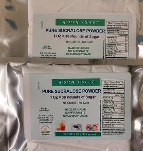 Sommer zum Verkauf: Quick Sweet Pure Sucralose Pulver 4 Unzen x 2 Beutel - Bild 1 von 1