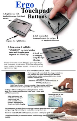 Ergo Touchpad Buttons, USB Trackpad with programmable buttons for pc - Image 1 of 4