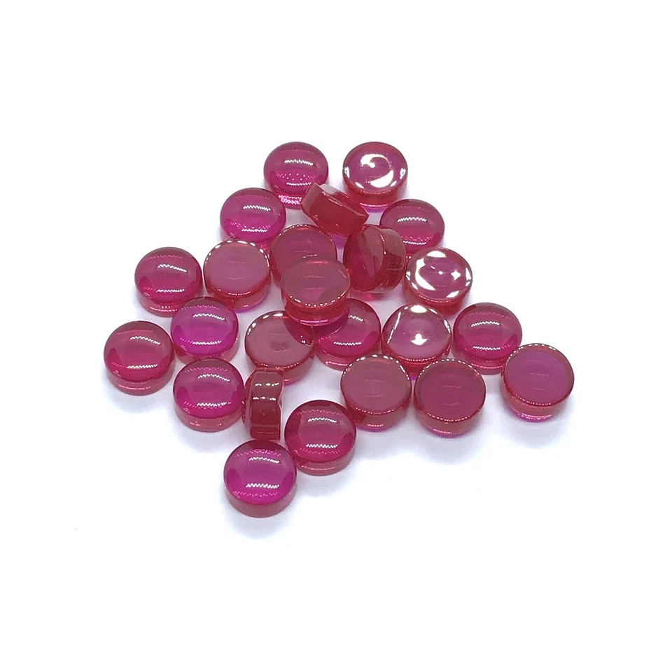 AAA Synthetic Red Ruby 16mm to 25mm Round Flat Back Cabochon Imitation Gemstone - Image 1 of 4