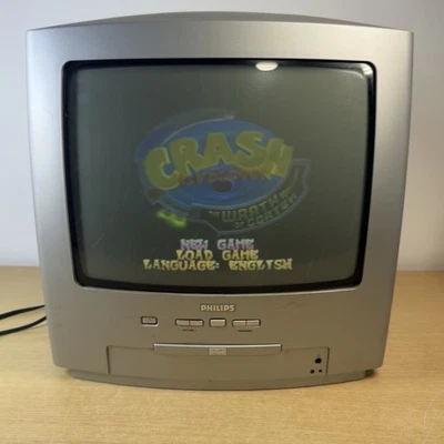 Philips 14PT6107 Retro Gaming 14" CRT TV/DVD Combo Working DVD NOT TESTED - Image 1 of 4