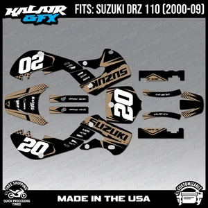 Graphics Kit for Suzuki DRZ110 2000-2009 Spear Series - Tan - Picture 1 of 4