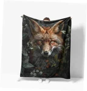 Blanket Fleece Throw Blanket Super Soft Warm Cozy Fuzzy Plushes 40 X50 inch Fox - Picture 1 of 8