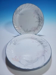 Corelle (7) ROSA TRIO Brot Kuchen Teller 7" blau Wirbelrand Blumen Corning - Bild 1 von 9