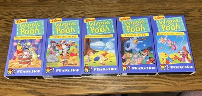 Winnie The Pooh VHS Tapes Friendship Series Lot - Immagine 1 di 4