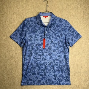 Nuevo con etiquetas Polo de golf Redvanly Surry estampado de salpicaduras azul rendimiento para hombre talla mediana  - Imagen 1 de 14