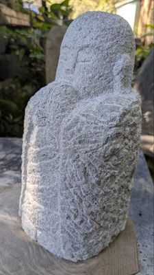 JIZO Bodhisattva Stone Statue 10.4 inch tall Japanese Buddhist Figurine - Image 1 of 4