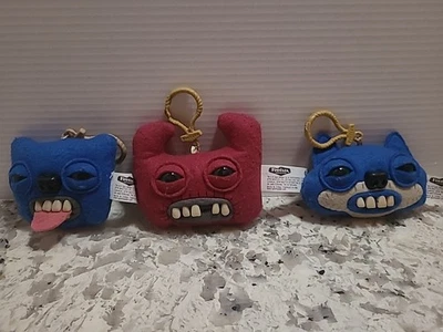 Lot Of 3 Spin Master FUGGLER Monster Sir Horns Alot/Suspucious Fox Keychains + - Image 1 of 4