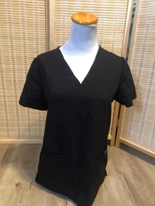 FIGS Nursing Scrubs Scrub Top Technical Collection Black PO#2785 Small S (H899) - Picture 1 of 10