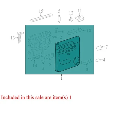 2010-14 GMC Sierra 1500 Passenger RR Door Interior Trim Panel Used 20871485 OEM - Imagem 1 de 4
