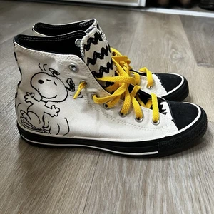 Peanuts Charlie Brown & Snoopy Converse Chuck Taylor All Star Hi Tops W8/M6 - Picture 1 of 12