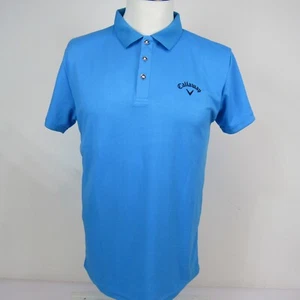 Callaway Size 2XL 180/98A Polo Golf Sky Blue Solid New with Tags Fitted B5 - Picture 1 of 14