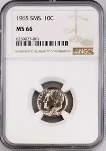 1965 SMS Roosevelt Dime certified MS 66 by NGC! - Picture 1 of 4