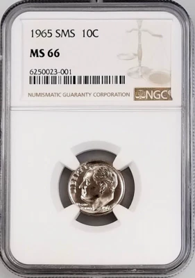 1965 SMS Roosevelt Dime certified MS 66 by NGC! - Image 1 of 4