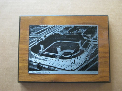 Detroit Tiger Stadium 1971 All Star Game Plaque  & Ball w facsimile Signatures! Cover