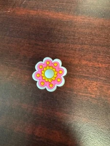 PINK AND YELLOW FLOWER CROC shoe Charm - Picture 1 of 1