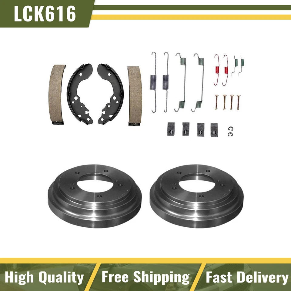 Tambores de freio traseiro e sapatas de freio kit de mola compatível com Chevrolet Tracker 1998 - Imagem 1 de 4