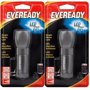Eveready Led Pocket Bright White LED Metal Flashlight Batteries Included - Picture 1 of 5