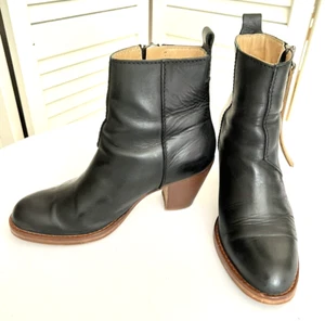 Acne Studios Size 37 / 7 Pistol Black Leather Ankle Boots - Picture 1 of 7