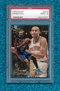 1994 FLAIR #213 GRANT HILL PSA 9 MINT ROOKIE RC HOF DETROIT PISTONS MAGIC SUNS - Bild 1 von 1
