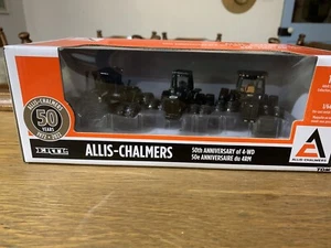 Ertl 1:64 ALLIS-CHALMERS 4WD 50th Anniversary Set  440 7580 4W-220 BLACK CHASE - Picture 1 of 6