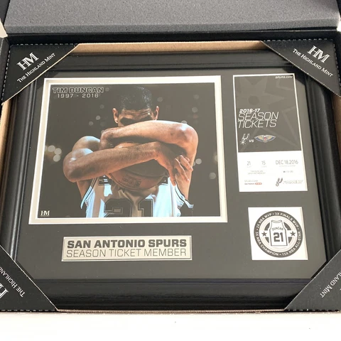 San Antonio Spurs Tim Duncan Retirement Framed Plaque 1997-2016 Memorabilia Cover