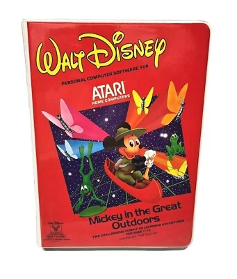 Atari 8 Bit Mickey In The Great Outdoors Computer Game Floppy Disk Vintage 1983  - Image 1 of 4