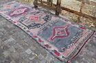 Vintage Handmade Turkish Oushak Runner Rug Carpet 12'x3'6"