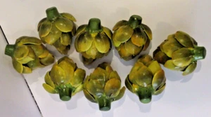 Set of 8 Artificial Artichokes Realistic Faux Decor Vegetables Table Bowl Filler - Picture 1 of 11