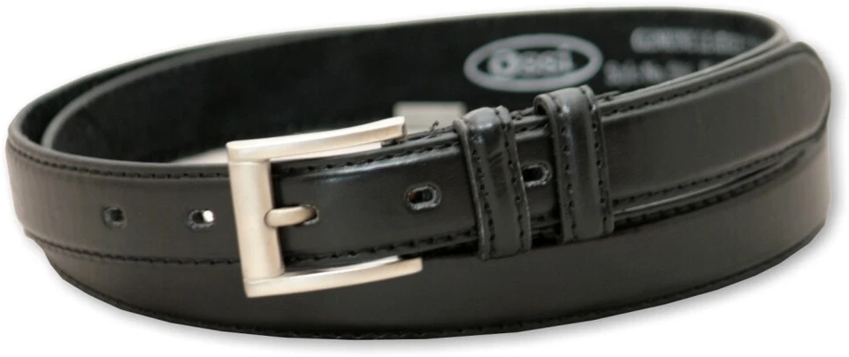 Ossi Black 25mm Leather Lined Belt with Double Loop Fitting 44" - 48" Waist - Image 1 of 1