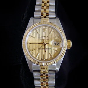 Rolex Datejust Ladies 18K Yellow Gold & Steel Watch Jubilee Band Champagne 79173 - Picture 1 of 5