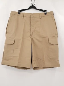 Red Kap Cargo Shorts Mens Size 36x10 ColorTan Multi Pockets Button Zip NWT Flat - Picture 1 of 6