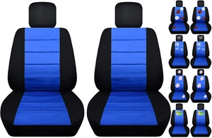Funda asiento coche delantero negro/azul con Ladybug,hibisco, mariposa se adapta a VW ESCARABAJO - Imagen 1 de 7