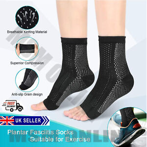 2x Plantar Fasciitis Compression Ankle Socks Heel Foot Arch Pain Relief Support